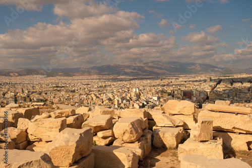 View of Athens City from the Acropolis. photo