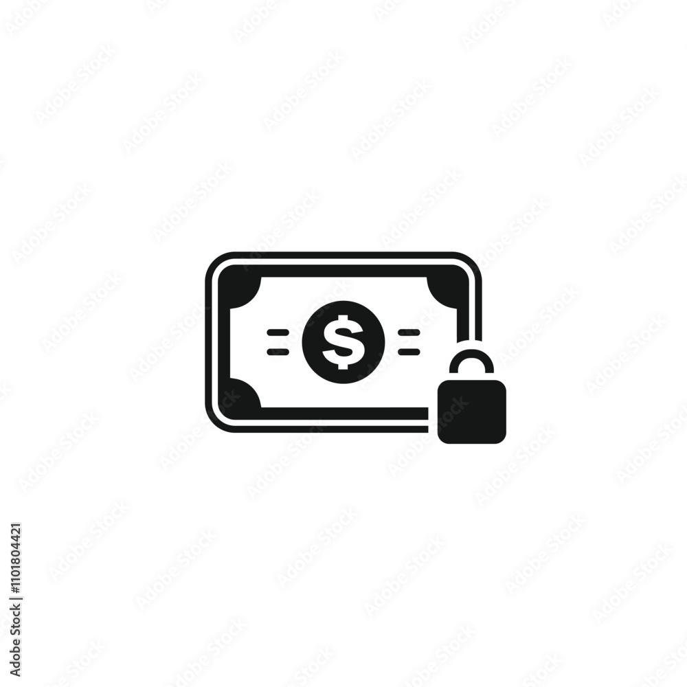 Secure payment money icon template vector illustration Secure payment money icon template vector illustration