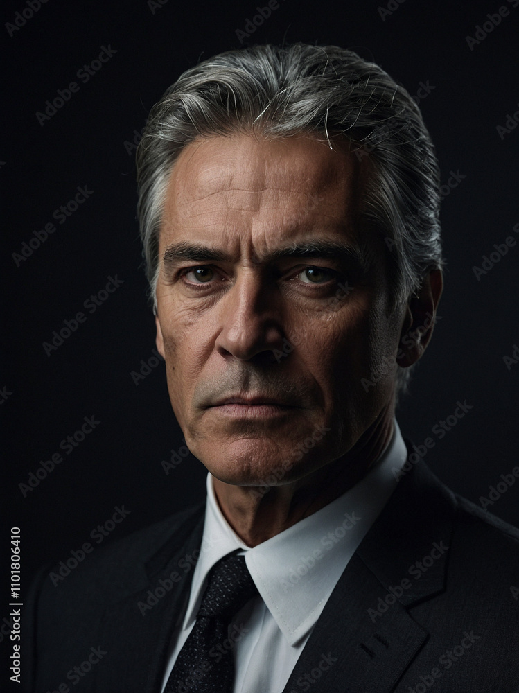 Confident Elderly Professional in Formal Attire Confident Elderly Professional in Formal Attire