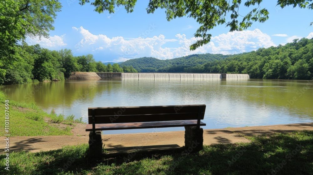 Bristol Tennessee. Holston River Weir Dams: A Tranquil Water's Edge with Aquatic Habitat and Structural Design Bristol Tennessee. Holston River Weir Dams: A Tranquil Water's Edge with Aquatic Habitat and Structural Design