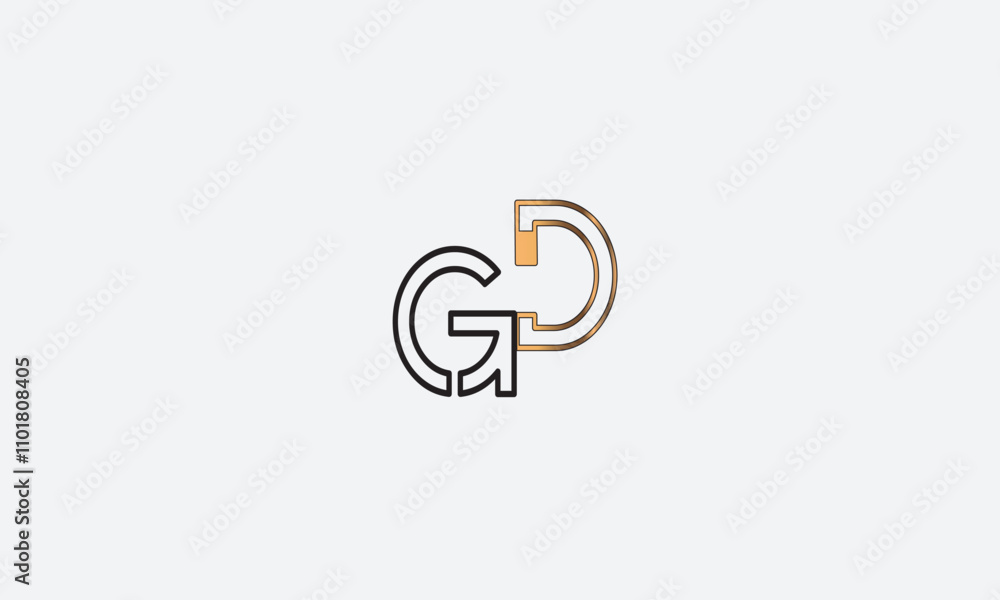 GD, DG, D, G Abstract Letters Logo Monogram GD, DG, D, G Abstract Letters Logo Monogram