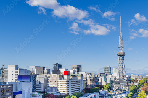 屋上広場からみた名古屋市都市景観　中区栄