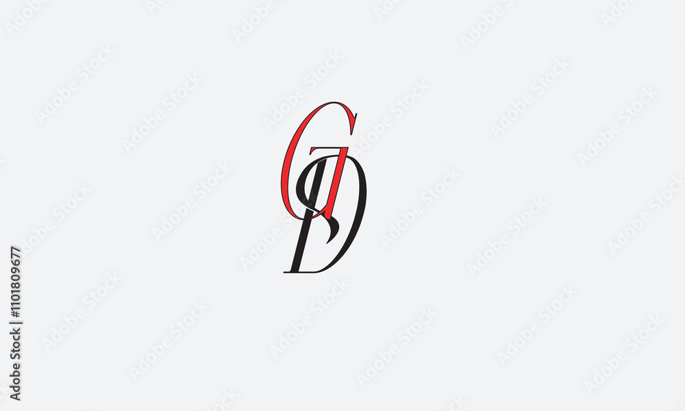 GD, DG, D, G Abstract Letters Logo Monogram GD, DG, D, G Abstract Letters Logo Monogram