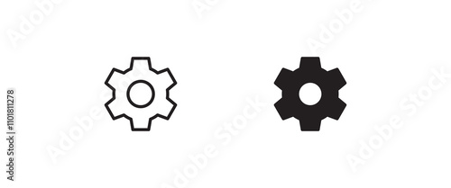 Setting icon, Tools, Cog, Gear, help options account, Settings, Cogwheel, mechanism Operations icons button, vector, sign, symbol, logo, illustration, editable stroke, flat isolaated on white