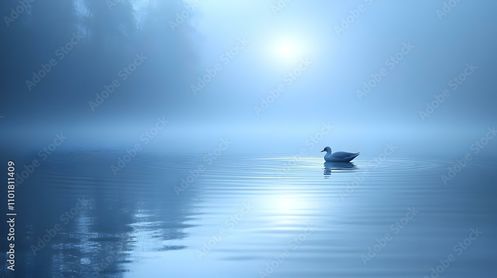 Glossy Light Reflections on Water Surface Symbolizing Clarity and Epiphany Glossy Light Reflections on Water Surface Symbolizing Clarity and Epiphany