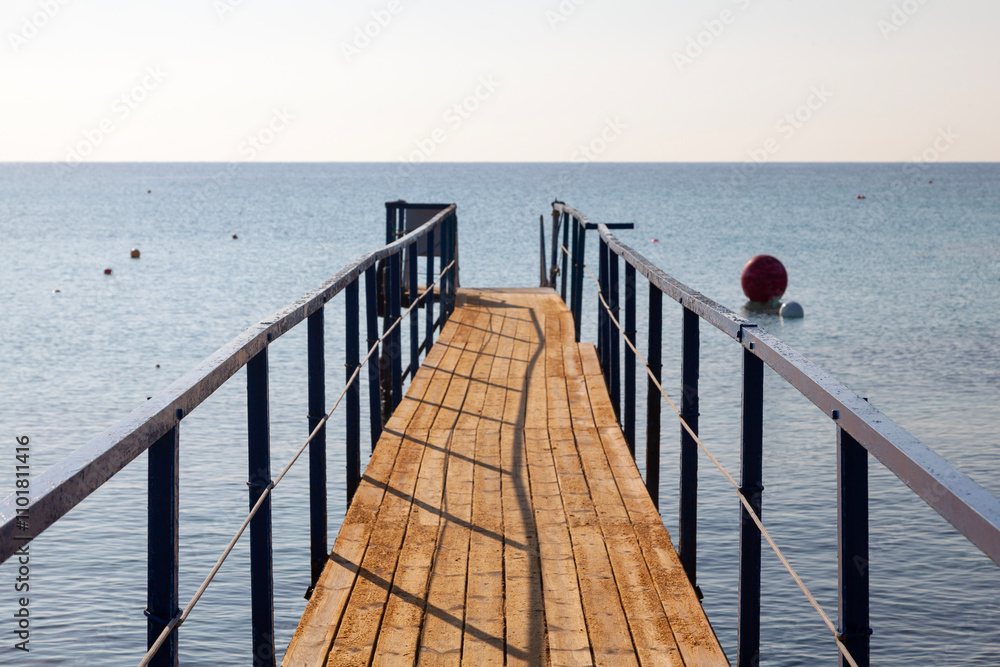 Fototapeta premium Pier of Landa Beach in Ayia Napa