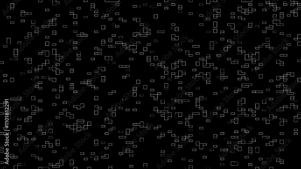 colored random square generating particle animation on black bg Random waving animation of canvas colorful complexity cube decorative diagonals Geometric shape overlay background. colored random square generating particle animation on black bg Random waving animation of canvas colorful complexity cube decorative diagonals Geometric shape overlay background.
