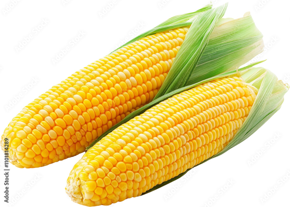Fresh golden corn on the cob harvested from a sunlit farm, showcasing vibrant colors and rich textures, perfect for summer feasts and picnics Fresh golden corn on the cob harvested from a sunlit farm, showcasing vibrant colors and rich textures, perfect for summer feasts and picnics