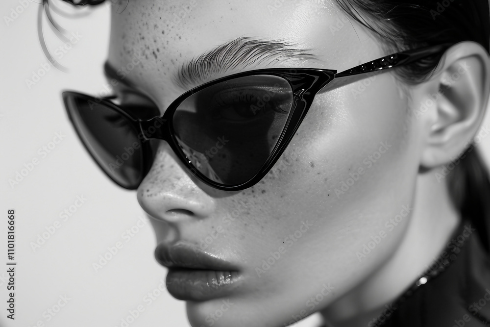 Generative AI Portrait of a Beautiful Woman in Retro Noir Style with Elegant Glamorous Look Generative AI Portrait of a Beautiful Woman in Retro Noir Style with Elegant Glamorous Look