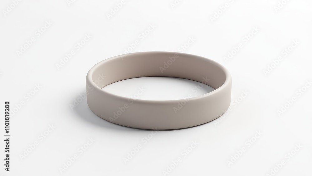 A silicone bracelet with a shiny texture rests flat on a clean white background, ideal for professional promotional visuals. A silicone bracelet with a shiny texture rests flat on a clean white background, ideal for professional promotional visuals.
