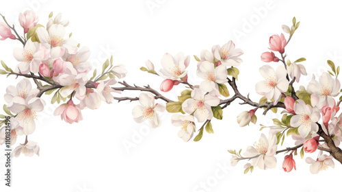 Wallpaper Mural Cherry Blossom Branch on Transparent Background Torontodigital.ca