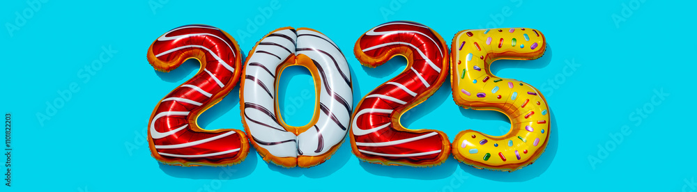 number 2025, as the new year, banner format number 2025, as the new year, banner format