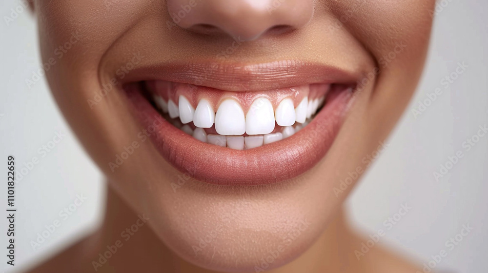 Close-Up of a Woman's Smile with Perfectly White Teeth
Close-Up of a Woman's Smile with Perfectly White Teeth