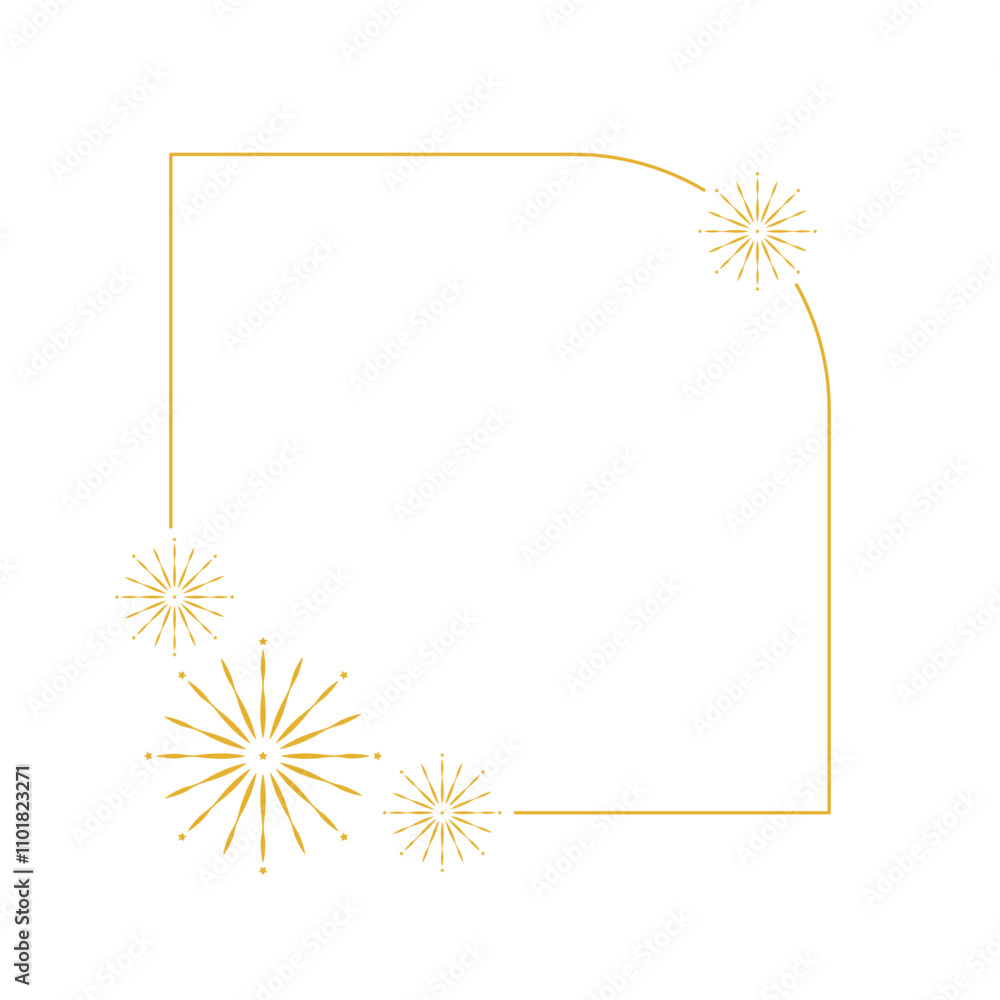 Obraz premium Firework Line Frame