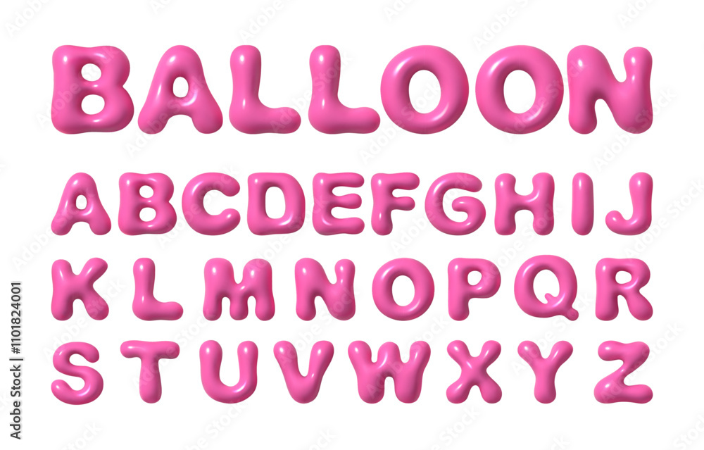 Helium inflatable balloons in form of letters of alphabet, festivity and celebration mood. Vector 3D realistic effect, decoration for party or special event, decor for having fun indoors Helium inflatable balloons in form of letters of alphabet, festivity and celebration mood. Vector 3D realistic effect, decoration for party or special event, decor for having fun indoors
