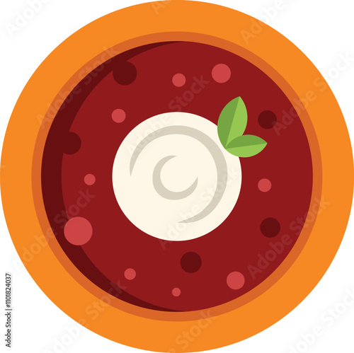 Traditional ukrainian cuisine, enjoying a bowl of delicious borscht soup
