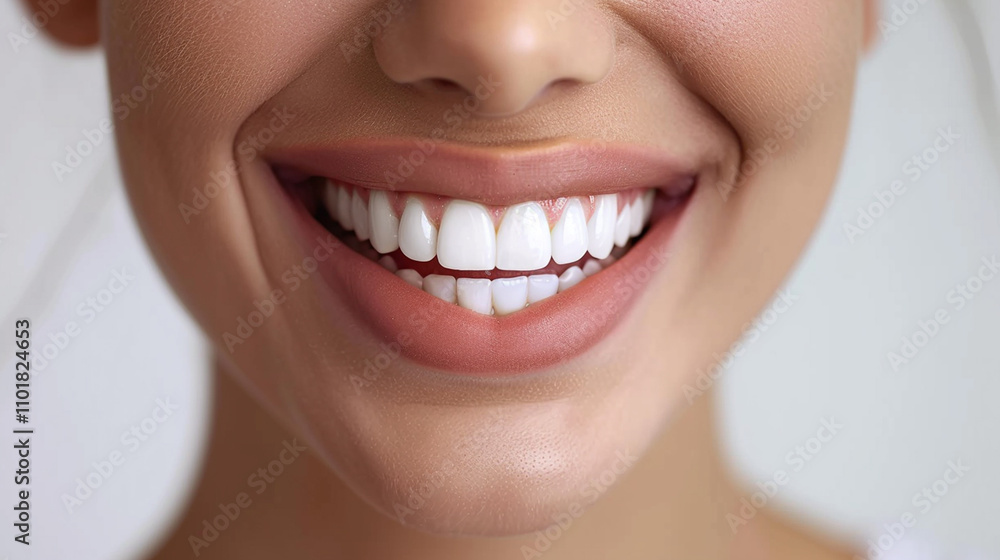 Close-Up of a Woman's Smile with Perfectly White Teeth
Close-Up of a Woman's Smile with Perfectly White Teeth