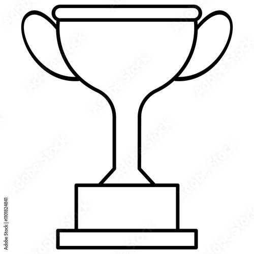 Trophy monoline cup icon