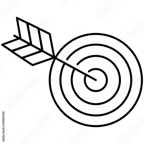 target with arrow icon vector