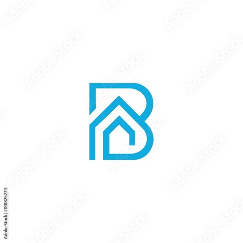 B real estate vector logo template design