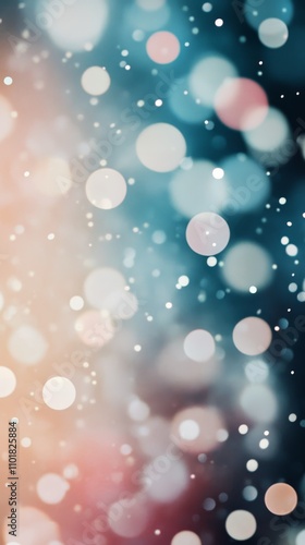 Colorful bubbles floating in a dreamy soft background with pastel hues and sp...
