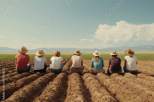 Harvesting fresh potatoes in a sunny field during late afternoon