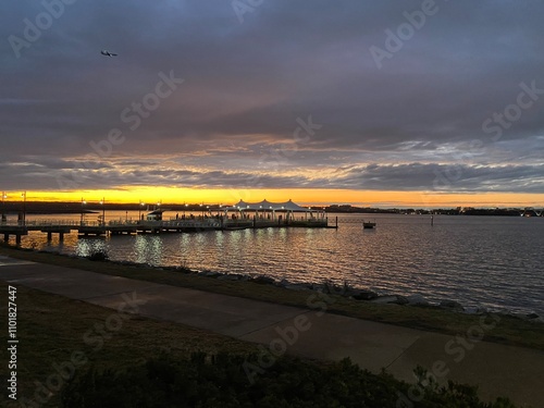 sunset at the pier