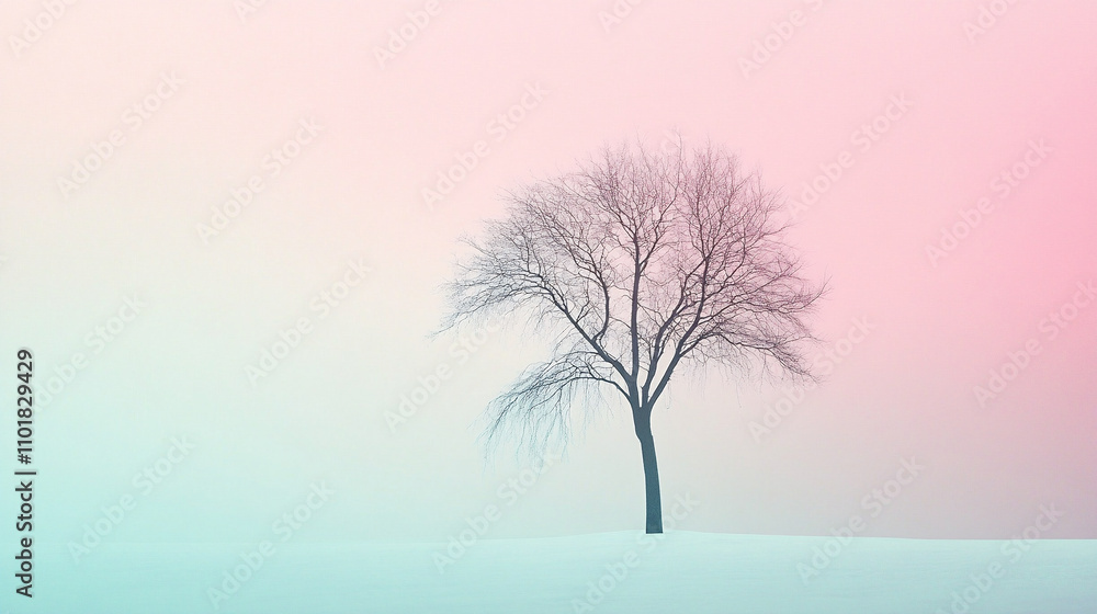 silhouette of a tree in winter silhouette of a tree in winter