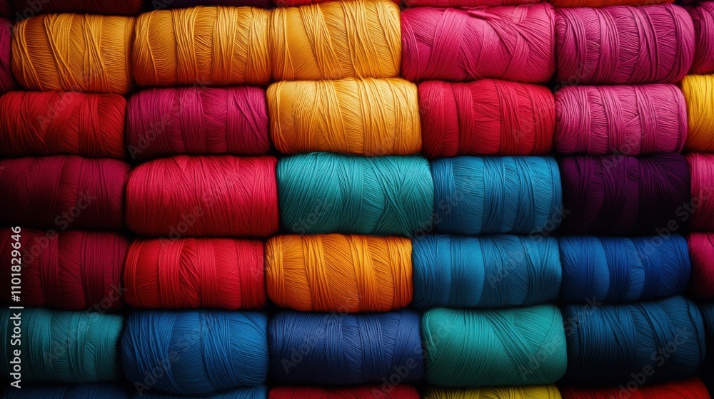 Colorful Yarn Rolls Vivid Hues, Textured Threads, Crafting Supplies Colorful Yarn Rolls Vivid Hues, Textured Threads, Crafting Supplies