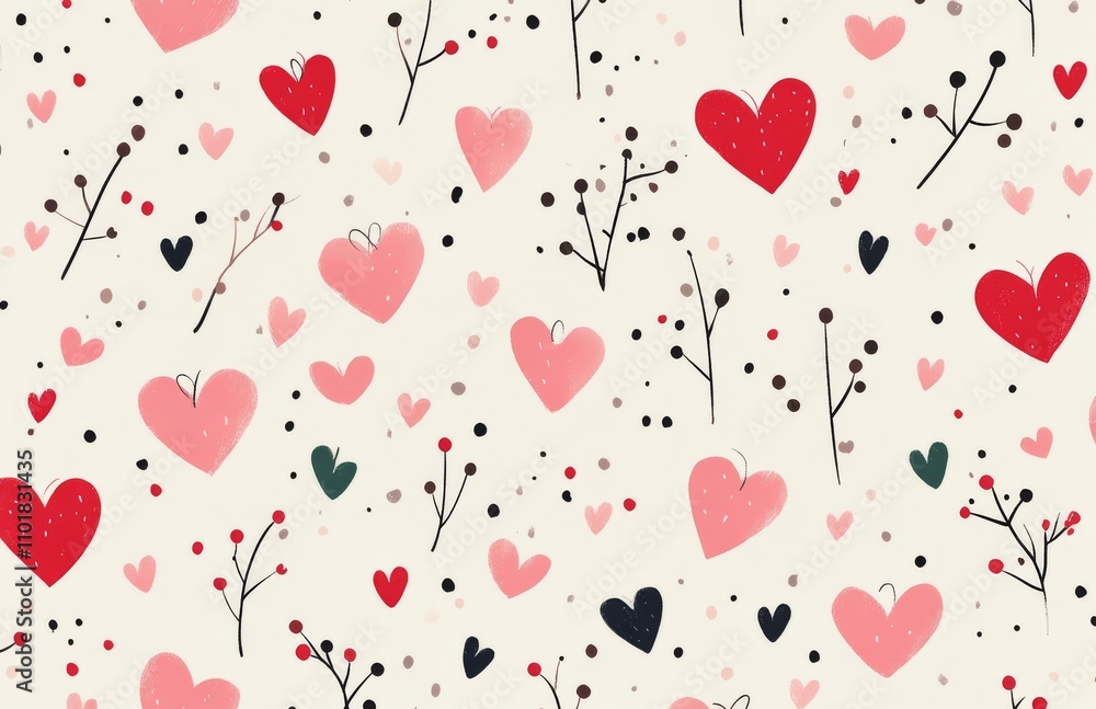 Heart shaped decorations and coffee on a mint background for a cozy celebration Heart shaped decorations and coffee on a mint background for a cozy celebration