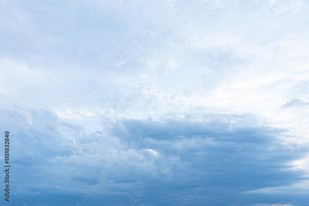 Beautiful fluffy white clouds drift across a bright blue summer sky Beautiful fluffy white clouds drift across a bright blue summer sky