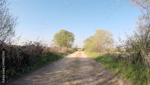 Point of view shot of riding a bicycle