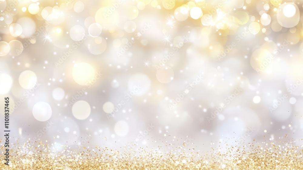Beautiful Abstract Background with Golden Glitter Bokeh Macro Beautiful Abstract Background with Golden Glitter Bokeh Macro