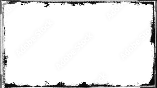 4k border frame white background