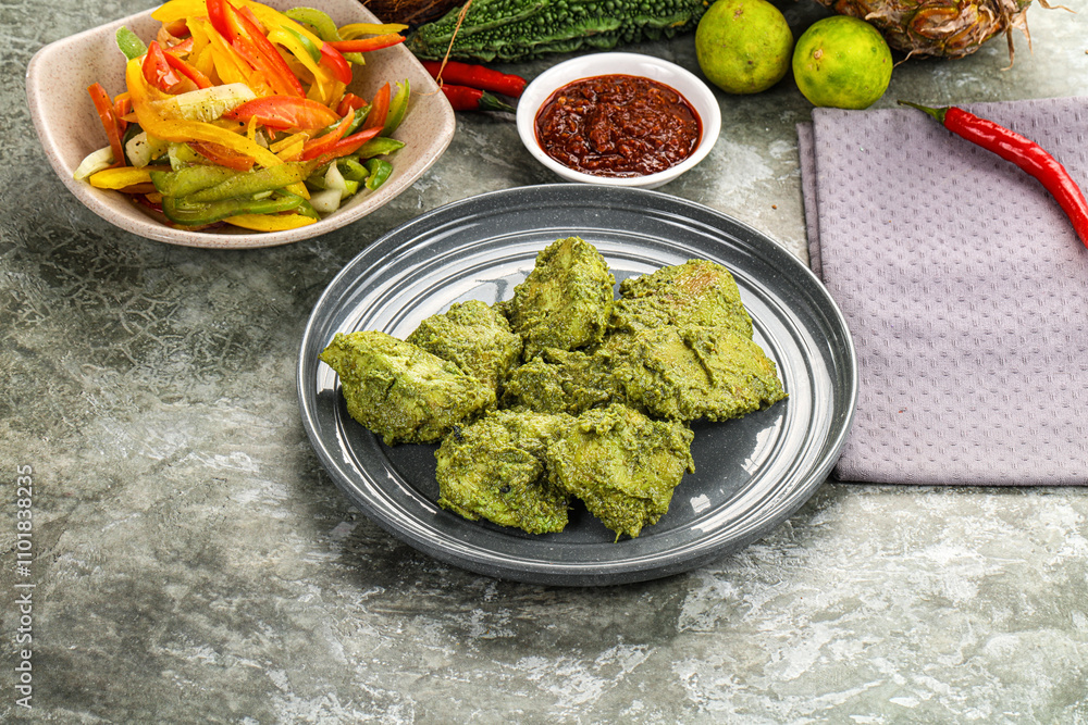 Indian cuisine - Mint chicken tikka Indian cuisine - Mint chicken tikka