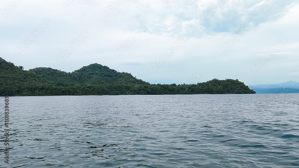 beautiful view of the tropical beach of Pahawang Island, Lampung. Landscape in the highland natural park. Panoramic view by the sea. beautiful view of the tropical beach of Pahawang Island, Lampung. Landscape in the highland natural park. Panoramic view by the sea.