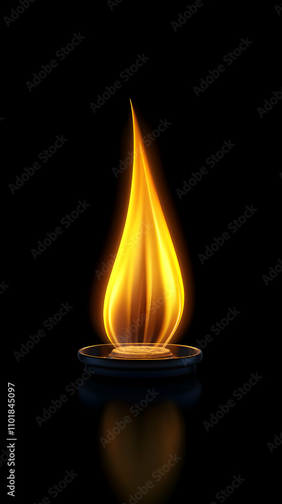 Burning Flame Illustration, Abstract Fire on Dark Background, Glowing Orange and Yellow Hues, Intense Heat Visual Burning Flame Illustration, Abstract Fire on Dark Background, Glowing Orange and Yellow Hues, Intense Heat Visual