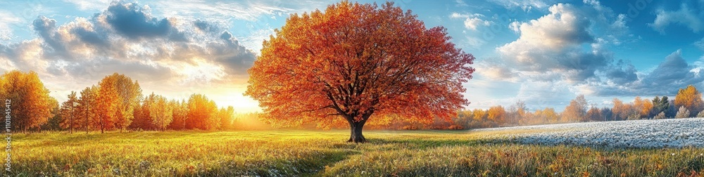 Depiction of the four seasons in one picture: spring, summer, autumn, and winter. Depiction of the four seasons in one picture: spring, summer, autumn, and winter.
