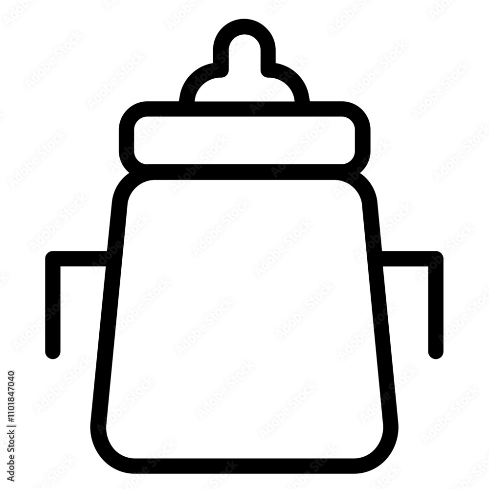 Baby Botte Feeding Line Icon Baby Botte Feeding Line Icon