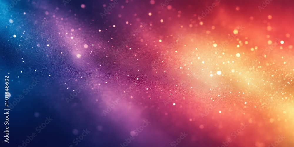 Obraz premium Abstract cosmic nebula with vibrant colors and glittering dust particles.