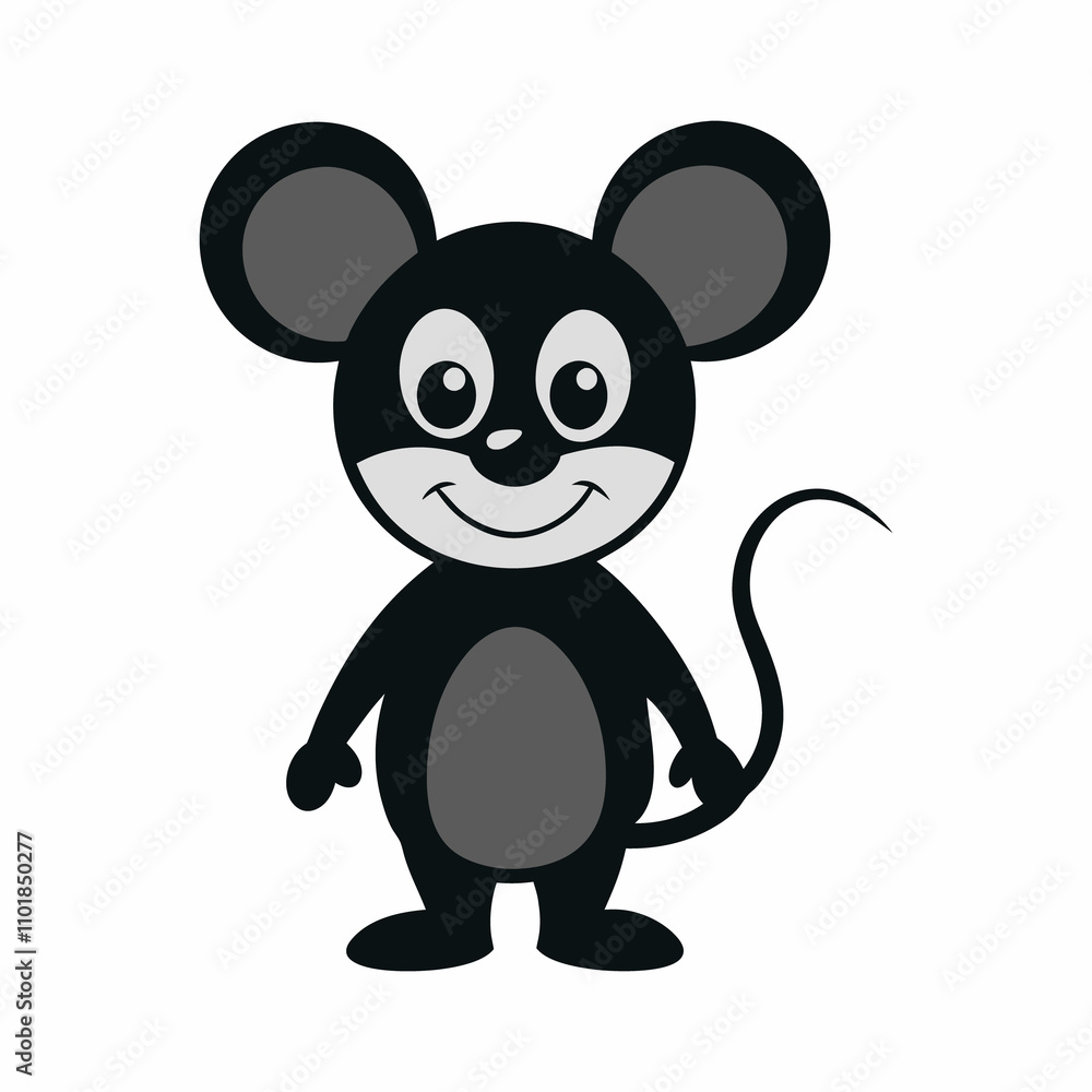 Naklejka premium a cute mouse funny cartoon design character