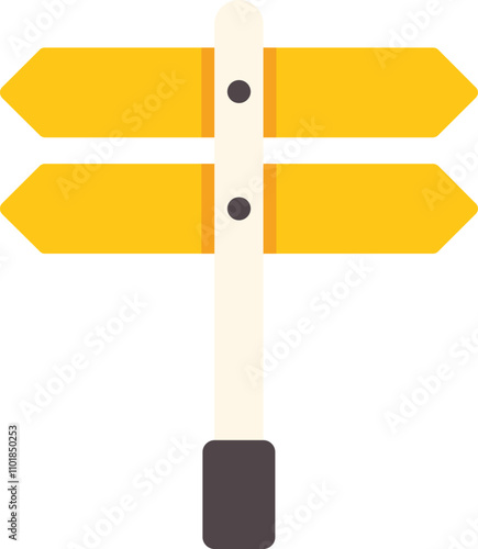 This simple flat vector illustration represents the concept of decision making, being at a crossroads in life