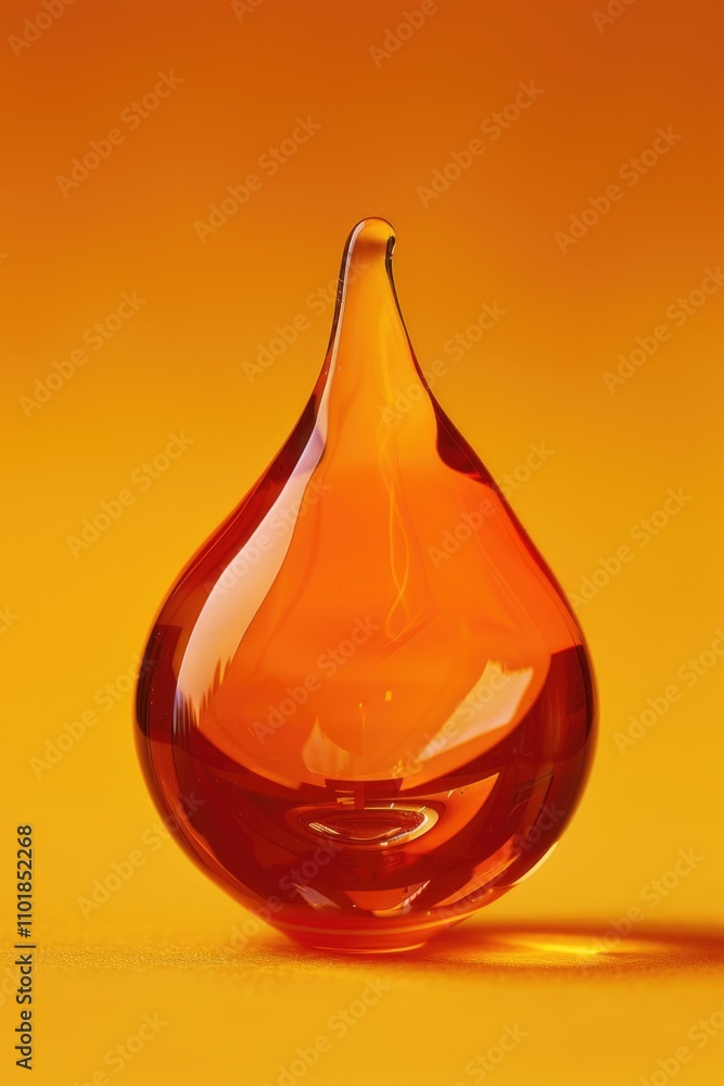 A clear glass vase sits atop a bright yellow surface, perfect for still life photography or decorative purposes A clear glass vase sits atop a bright yellow surface, perfect for still life photography or decorative purposes