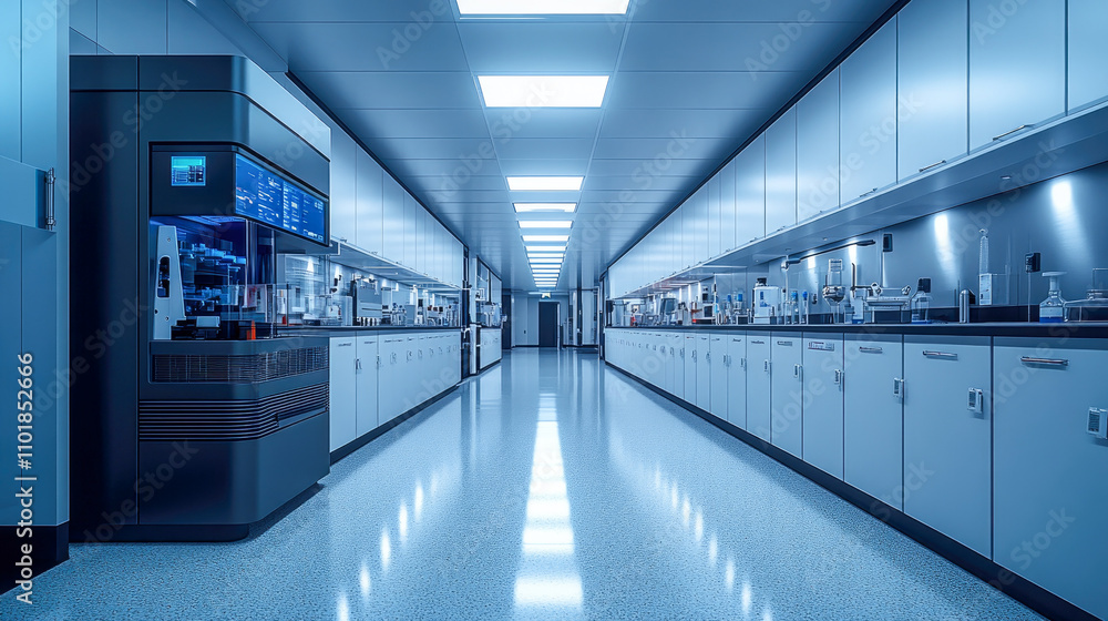 Image showcases a state-of-the-art pharmaceutical laboratory filled with precision instruments and vivid displays. The setting emphasizes the forefront of scientific innovation. Image showcases a state-of-the-art pharmaceutical laboratory filled with precision instruments and vivid displays. The setting emphasizes the forefront of scientific innovation.