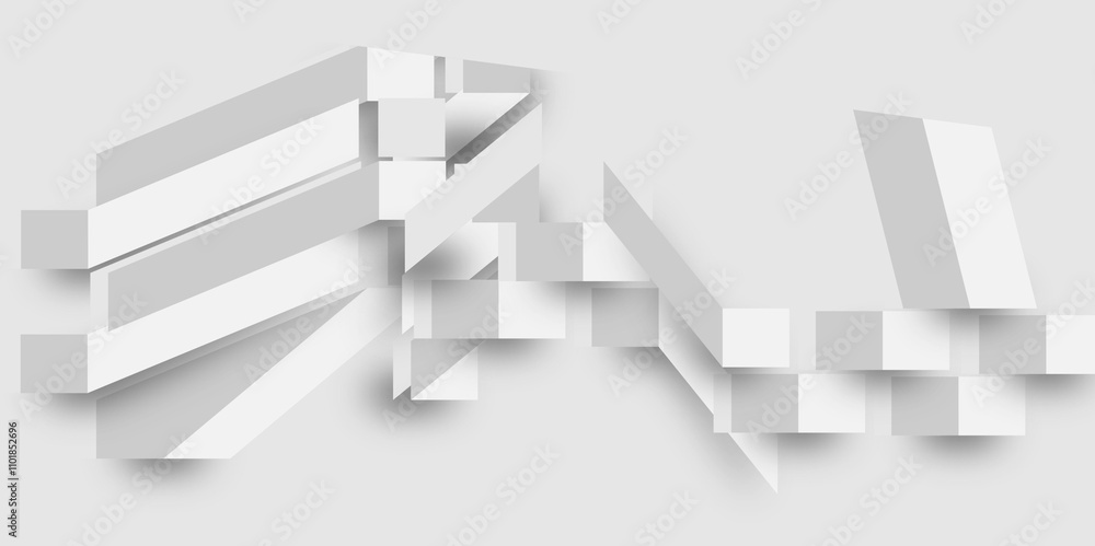 Obraz premium Abstract modern technology white and grey digital geometric tringle line effect futuristic concept abstract white background. Suit for cover, header, poster, banner, web vector illustration.