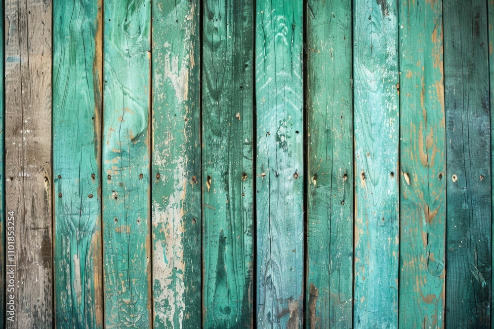 A close-up view of a worn-out wooden wall with flaking paint, ideal for decorating or design purposes A close-up view of a worn-out wooden wall with flaking paint, ideal for decorating or design purposes