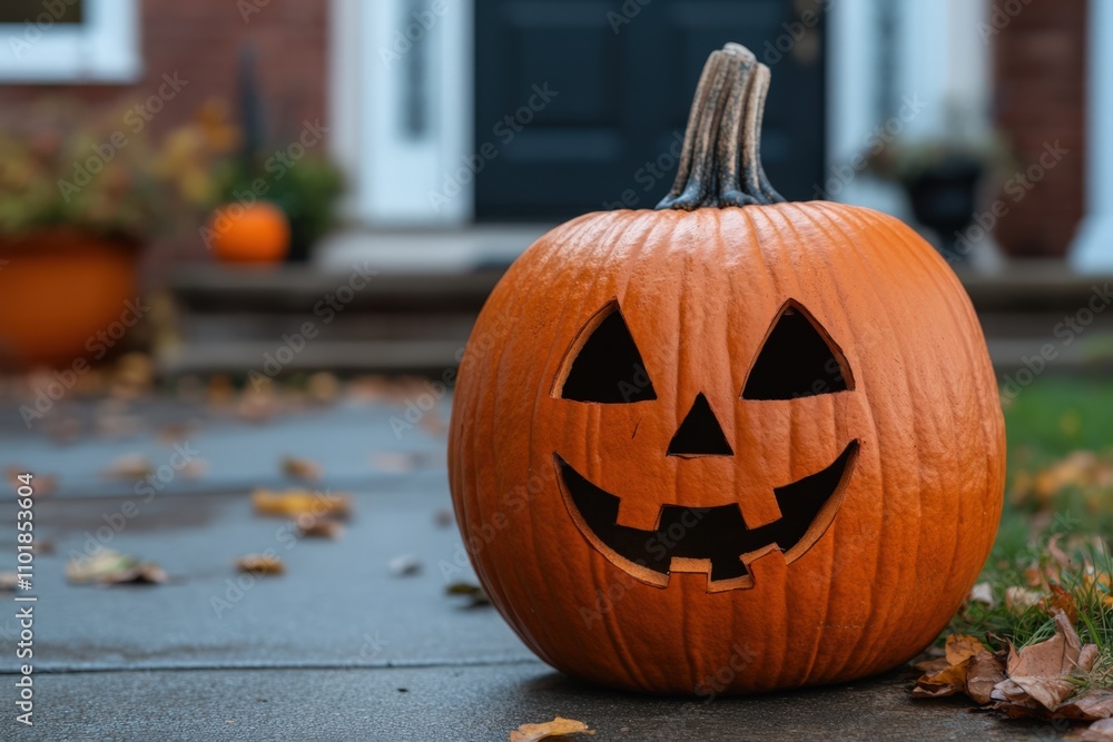 Coronavirus Halloween Pumpkin. Jack O Lantern Wearing Covid-19 Face Mask for Trick or Treat in Fall October Season Coronavirus Halloween Pumpkin. Jack O Lantern Wearing Covid-19 Face Mask for Trick or Treat in Fall October Season