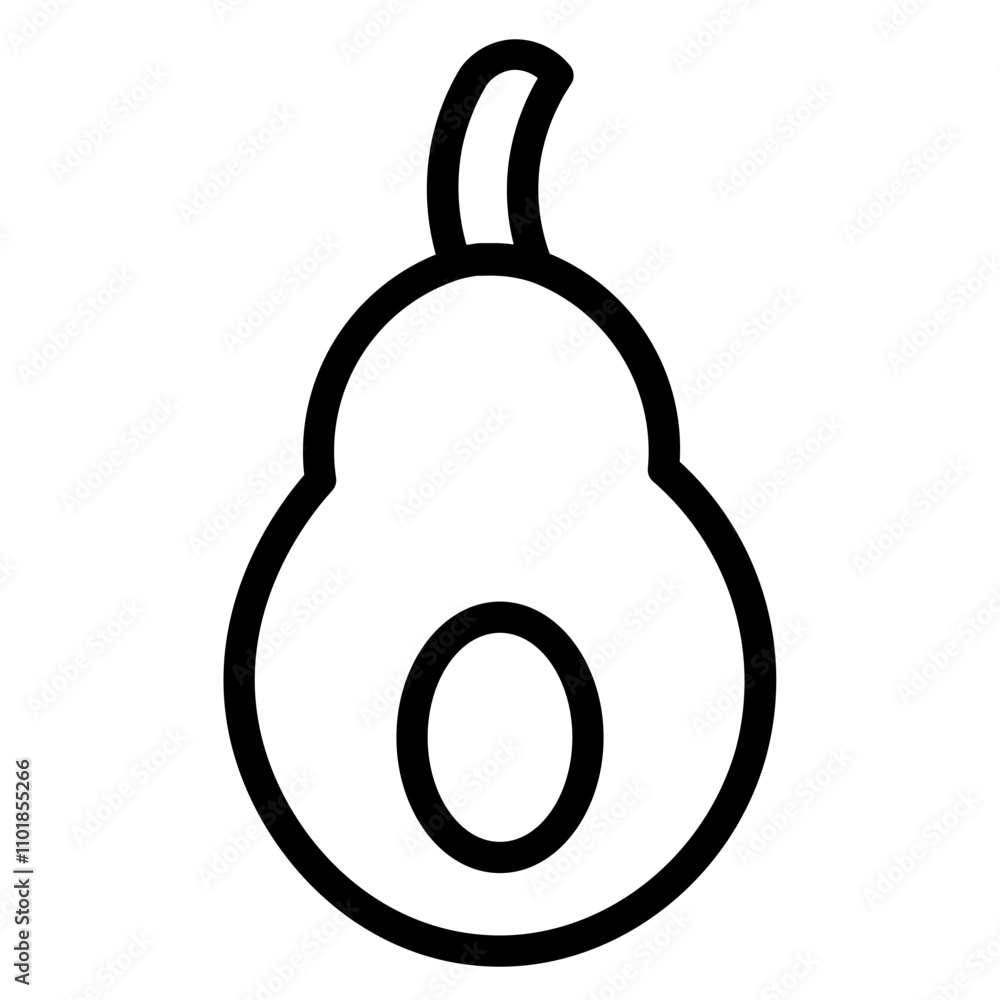 Avocado Fruit Food Line Icon Avocado Fruit Food Line Icon