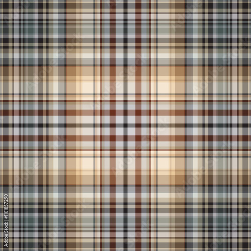 Seamless colorful striped plaid pattern design. for plaid, fabric, carpet, rug, textile, clothes, table, weaving, dress, clothing. Vector drawing