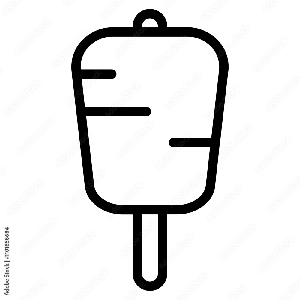 Kebab Meat Food Line Icon